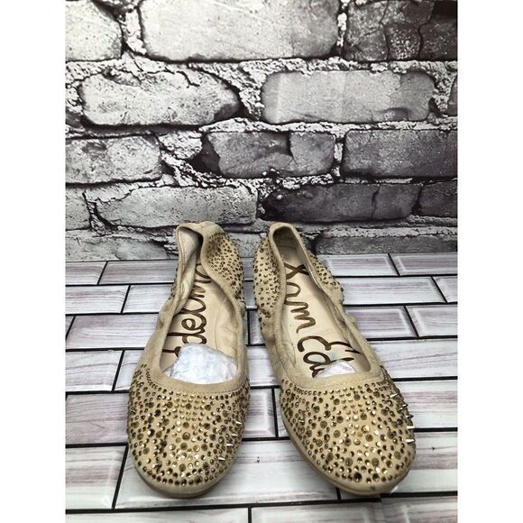 Sam Edelman Blair Beige Leather Slip On Ballet Flats Women’s Sz 7.5M US/38.5EU - Picture 15 of 16